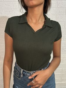 Flash Sale - NUON Green knit crop top