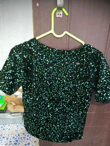 Green Sequin Top