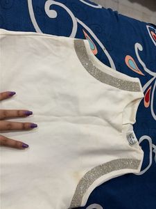 White Embellished Top