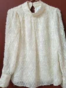 Elegant Textured High-Neck Top. Doesn't Fit Me Now
