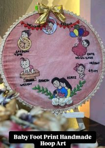 Personalized Baby Stats Hoop Art