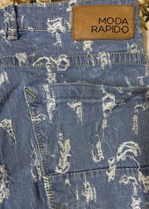 Moda Rapido Blue Slim fit Highly distressed Jeans