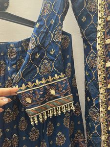 Elegant Blue Embroidered Sharara Set All New