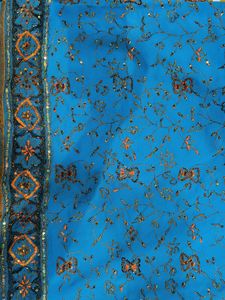 Blue sequence saree