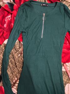 Green Zipper Dress
