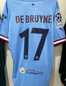 Man City Bruyne Ucl final winner football jersey