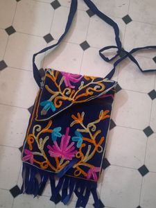 Girls Embroidered Aari Work Sling Bag