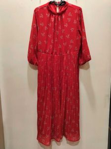 Mast & Harbour Midi Dress- RED