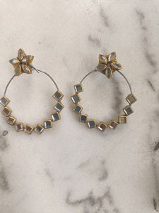 Kundan Hoop Stud Earrings