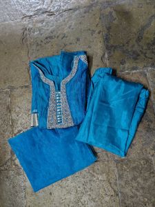 Teal Anarkali Kurta Set