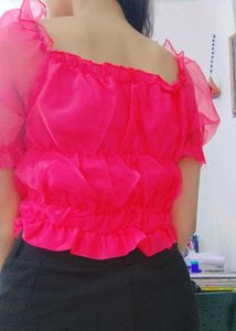 Pink Ruffle Top