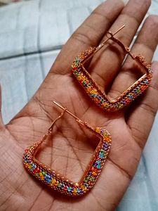 Multi Colored Beads Earrings