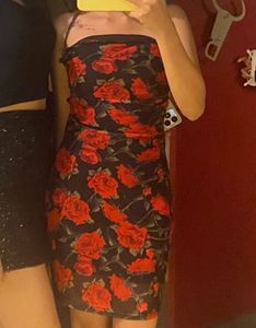 Floral Bodycon Mini Dress Size Small