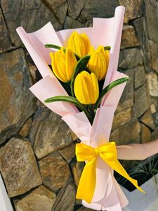 Yellow Knitted Tulip Bouquet