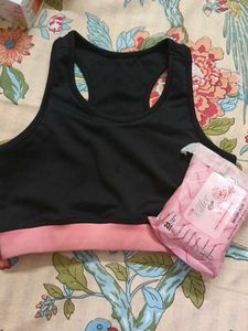 Combo Sports Bra With Face Wipes Tissues