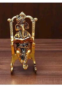 Metal Ganesha Setting On Chair