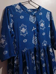 Women&#39;s Navy Blue Anaarkali Kurta