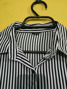 Striped Button-Down Top