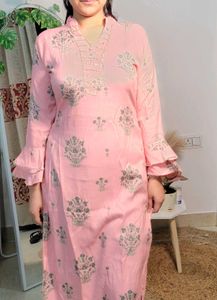 Pink Kurta Set For Women