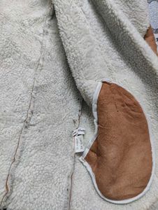 Korean Shearling Trim Faux Suede Jacket