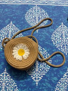 Cute Daisy Straw Crossbody Bag