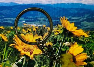 Selling Handmade Crochet Sunflower Keychain