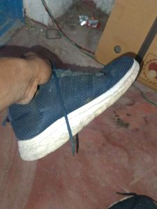Navy Blue Mesh Sneakers
