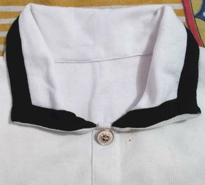 Chic White Peter Pan Collar Top