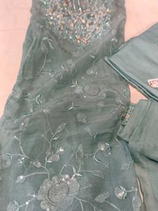 Teal Embroidered Salwar Kameez