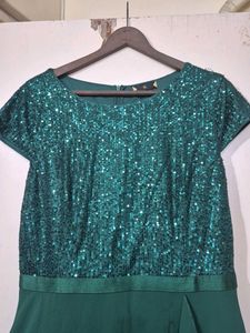 Emerald Sequin Party Dress