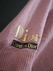 Dior Pink Knit Short Sleeve top