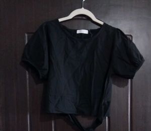 Black Tie Crop Top