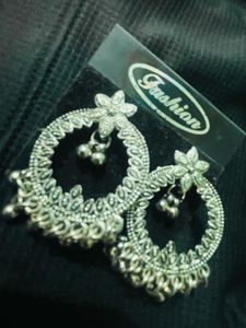 Silver Jhumka Earrings