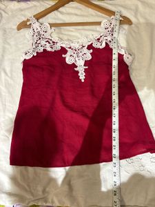 Beautiful Lace Trim Imported Top