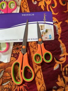 One Pair Of 2 Pcs Big N Small Stainless Steel Scis