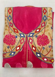 Unstitched Ladies Chanderi Silk Suit