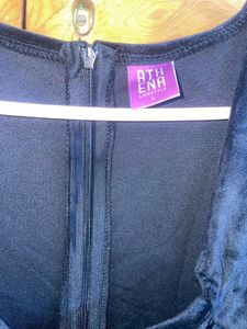 Athena Black Velvet Jumpsuit L