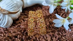One Gram Gold Broad Heavy Bangles