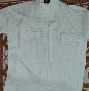 White Five Sleeve Shirt