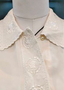 💥PRICE DROP💥 Pinteresty White Embroidered Shirt
