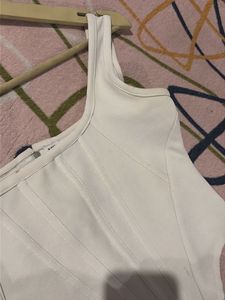 White Sleeveless Corset Top