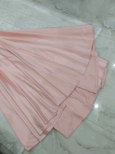 Elegant Peach One-Shoulder Gown
