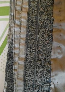 Designer Grey Coloured Saree