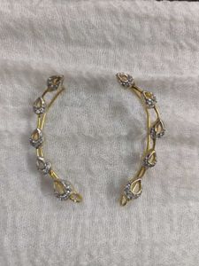 Gold & Diamond Ear Climbers(Artificial)