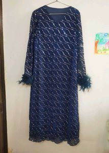 SAVANA Blue Embellished Dress