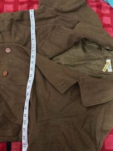 Vintage Brown Wool Overcoat