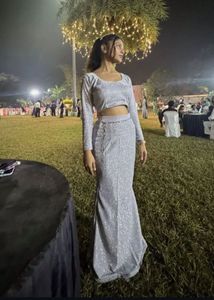 Stylish Silver Co-ord Set