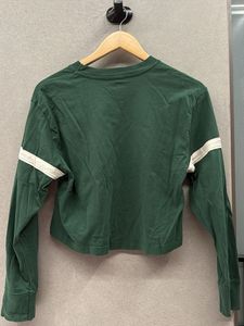 Green 'New York' Cropped Tee