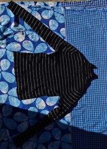 Striped Mock Neck Top