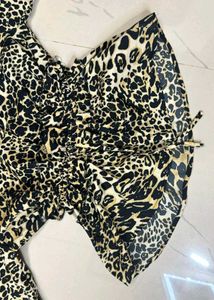 Leopard Print V-Neck Top